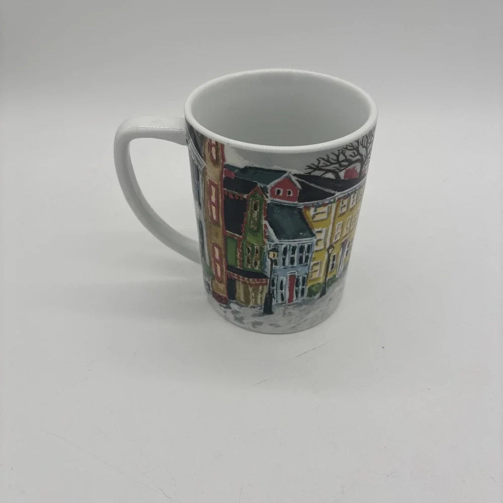 Vintage Pottery Barn Winter Village Coffee Or Tea Mug